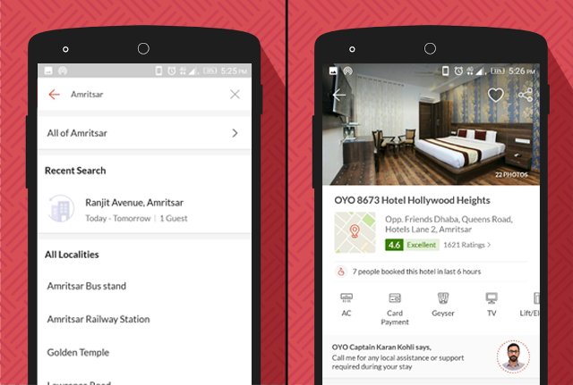 Oyo Rooms App