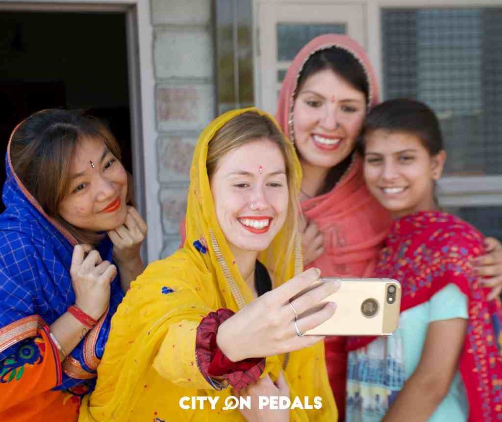 Selfie in traditional Punjabi attire