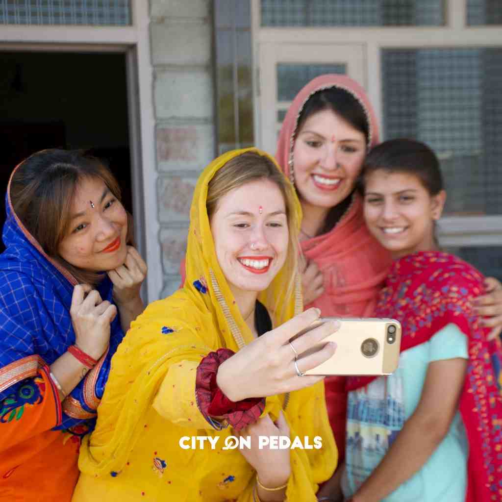 Selfie in traditional Punjabi attire