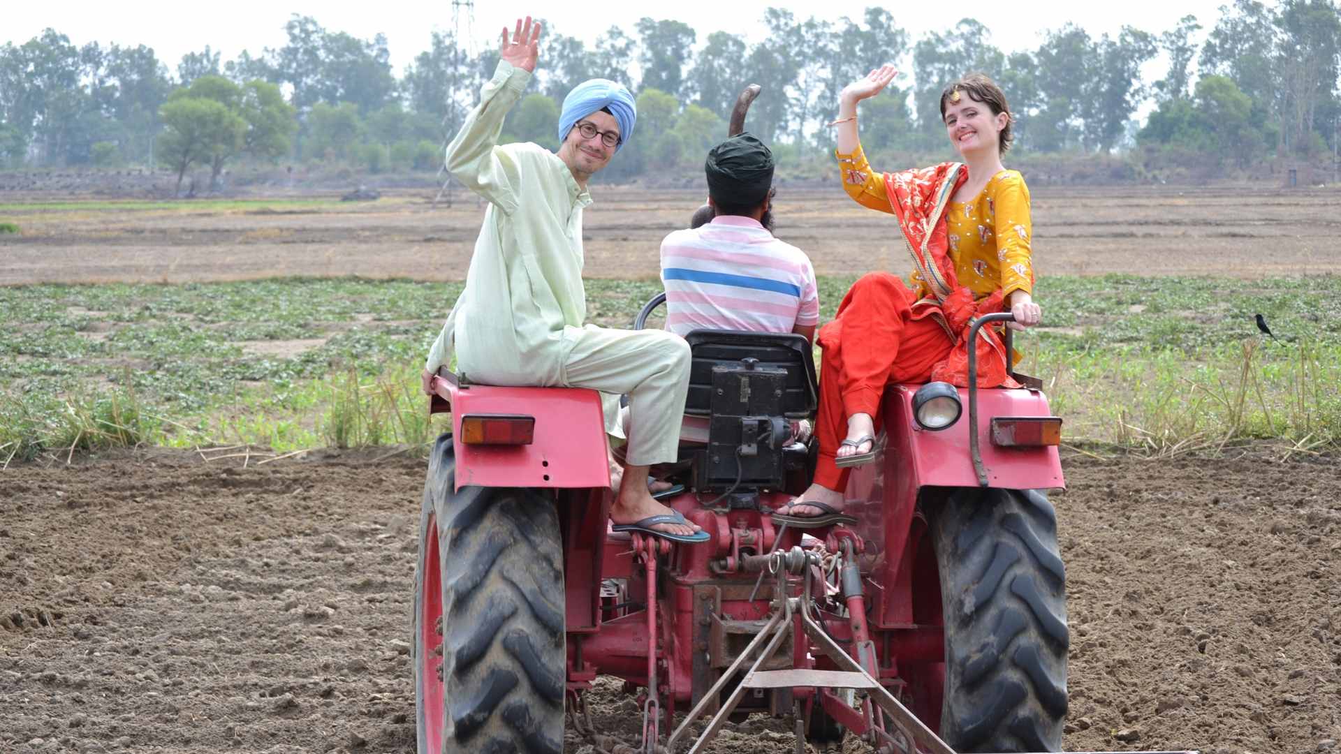 Tractor ride activity during the Amritsar Village Tour