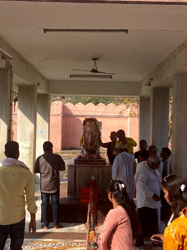 People visiting temples